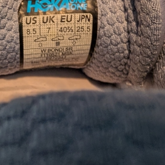 Hoka W Bondi SR Slip Resistant Moonlight Pale Dusk Running Shoes Women Size 8.5 - Picture 14 of 14